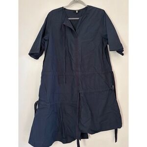 COS Midnight Blue Drawstring Midi Dress